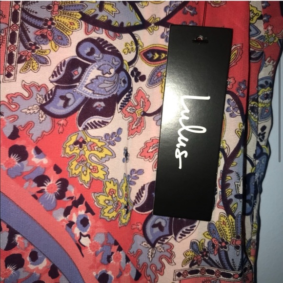 Lulus Sangria Coral Pink Tile Spring Shift… - Picture 4 of 6